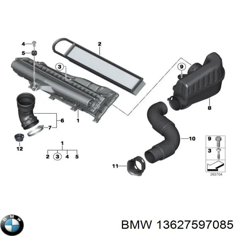 Medidor de flujo de aire BMW 13627597085 precio, desde 88,80 EUR