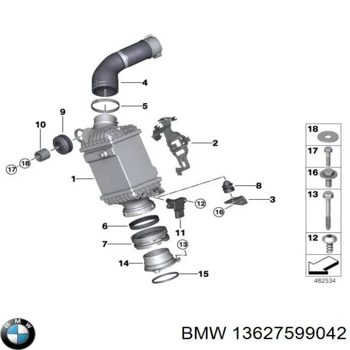 Sensor de presión del colector de admisión 5WK96857Z Continental/Siemens