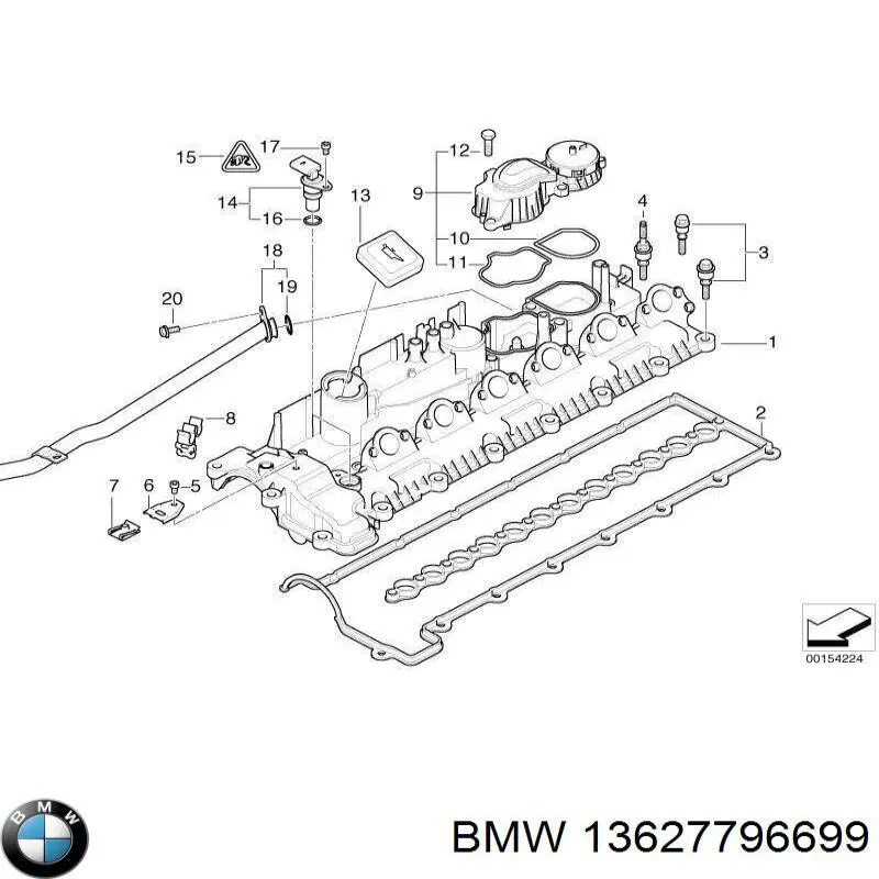 13627796699 BMW junta, sensor de posicion cigueñal