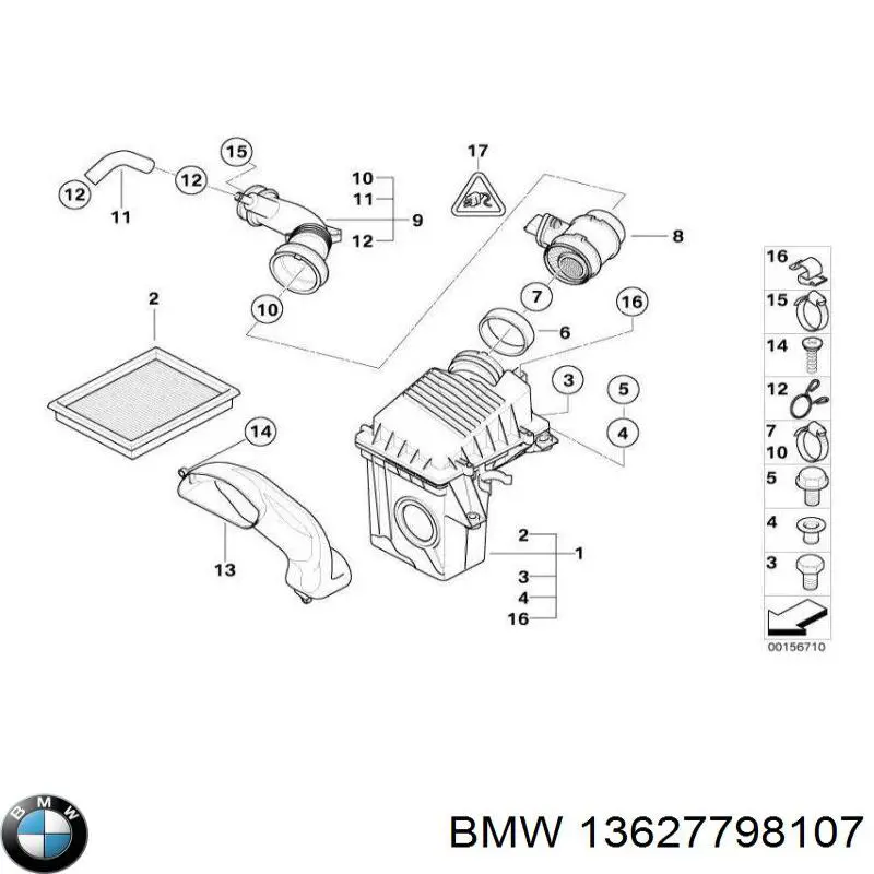 13627798107 BMW medidor de masa de aire