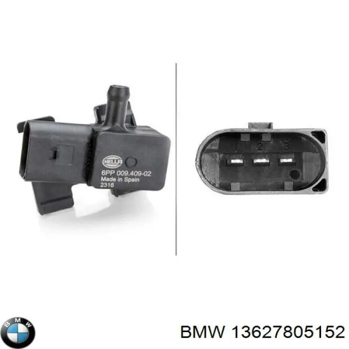 Comprar 13627805152 BMW Sensor de presion gases de escape