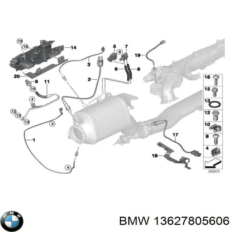 EGT-BM-014 NTY sensor de temperatura, gas de escape, antes de catalizador