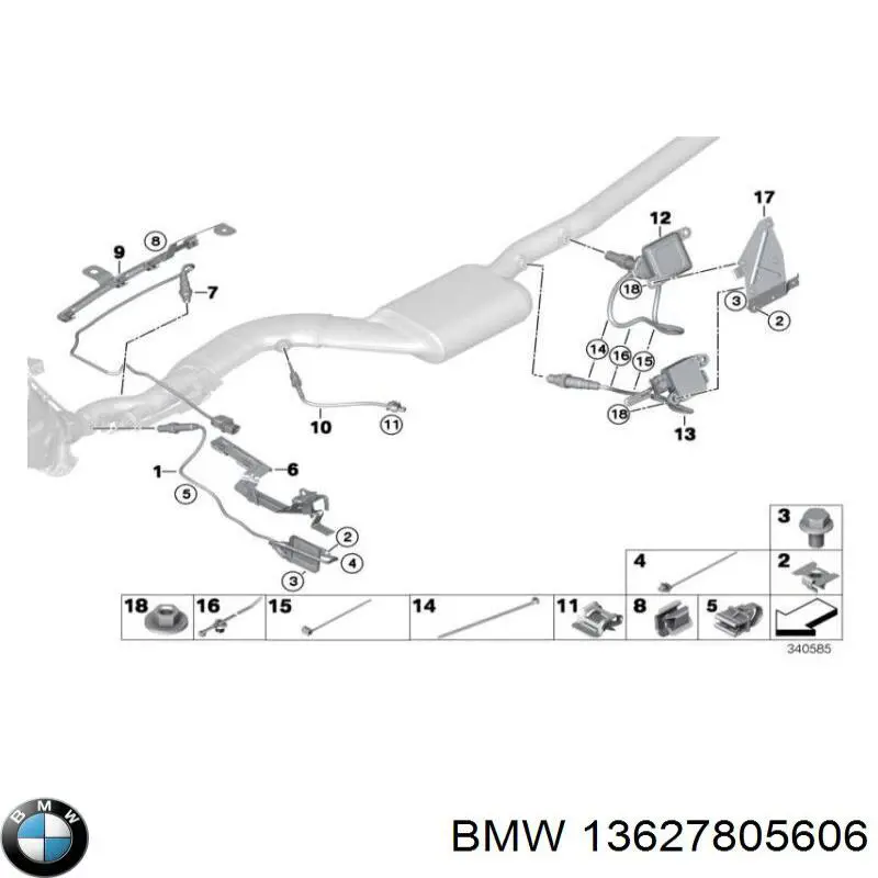 Comprar 7805606 BMW Sensor de temperatura de gases de escape después del catalizador