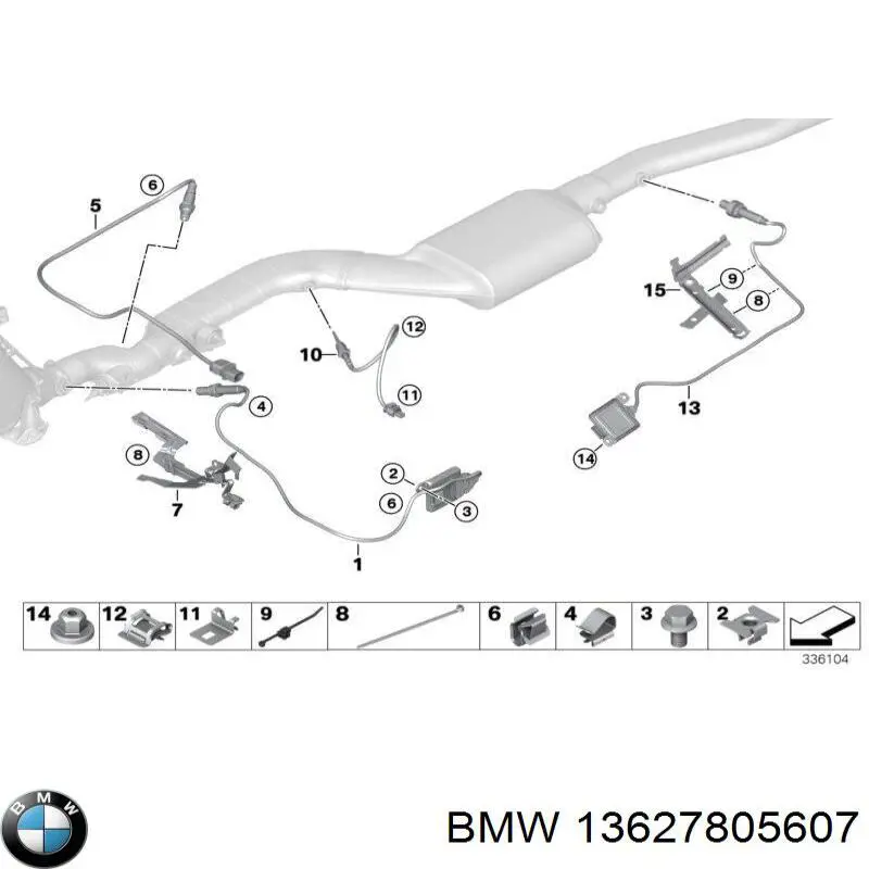 Sensor de temperatura de gases de escape antes del catalizador BMW 13627805607 precio, desde 74,29 EUR