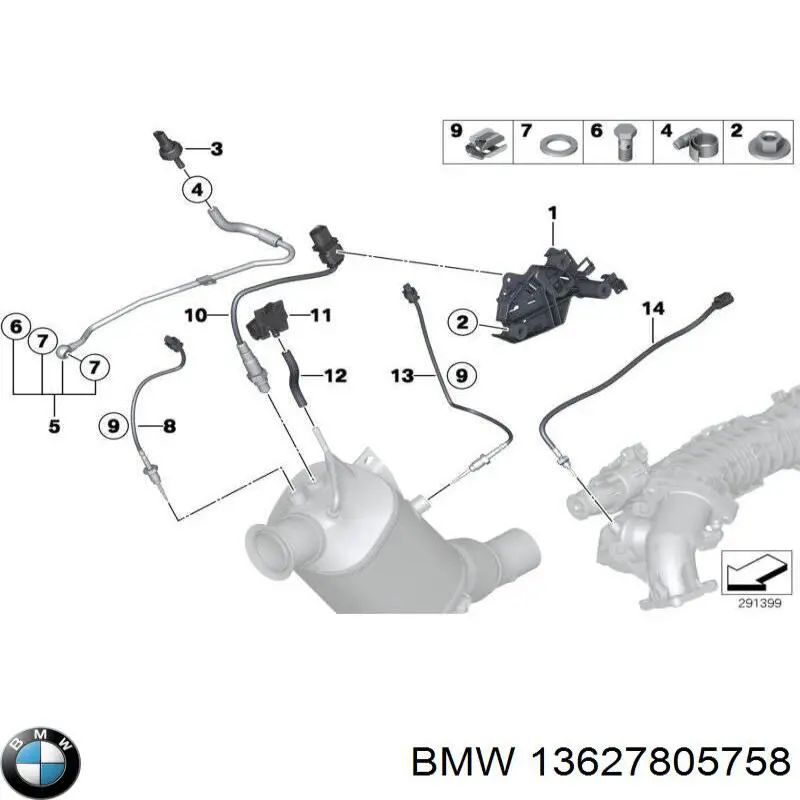 7805758 BMW Sensor De Presion Del Colector De Admision