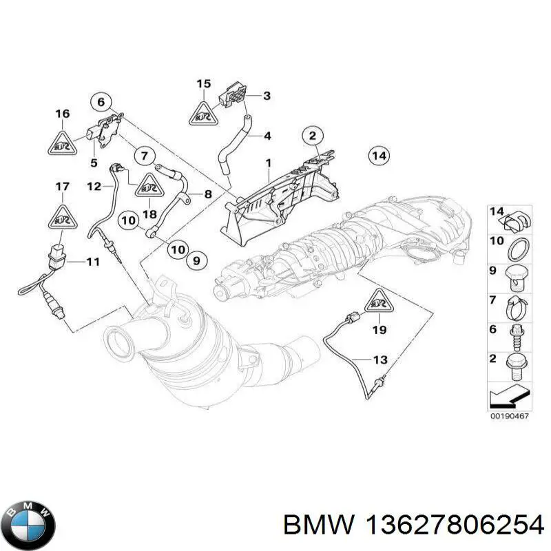 13627806254 BMW sensor de temperatura, gas de escape, antes de catalizador