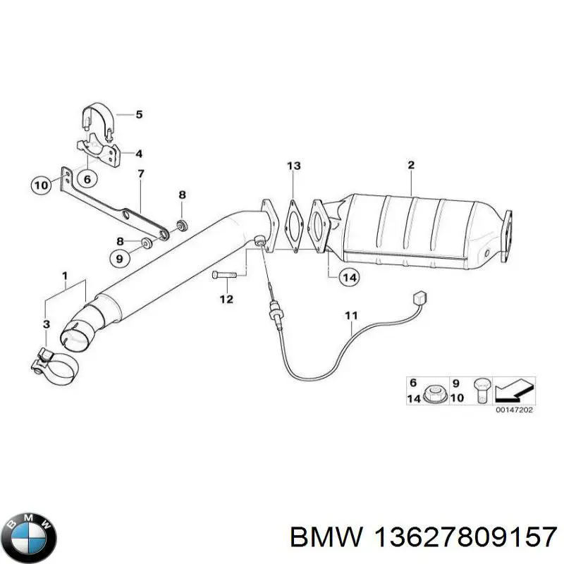 13627809157 BMW sensor de temperatura, gas de escape, filtro hollín/partículas