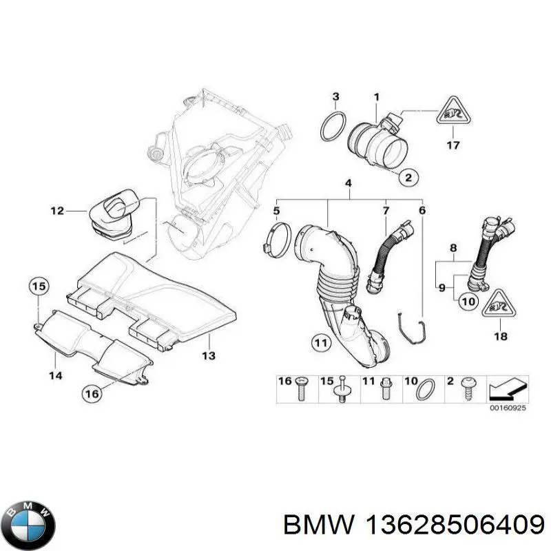 Medidor de flujo de aire BMW 13628506409 precio, desde 66,79 EUR
