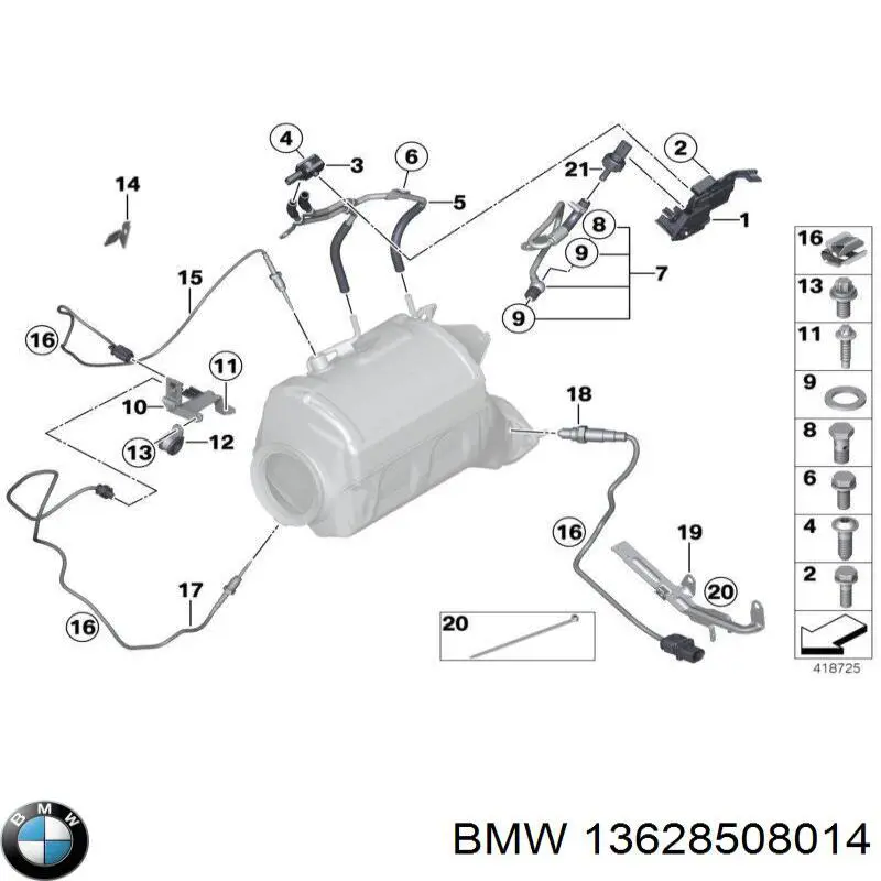Sensor de temperatura de gases de escape antes del catalizador BMW 13628508014 precio, desde 64,80 EUR