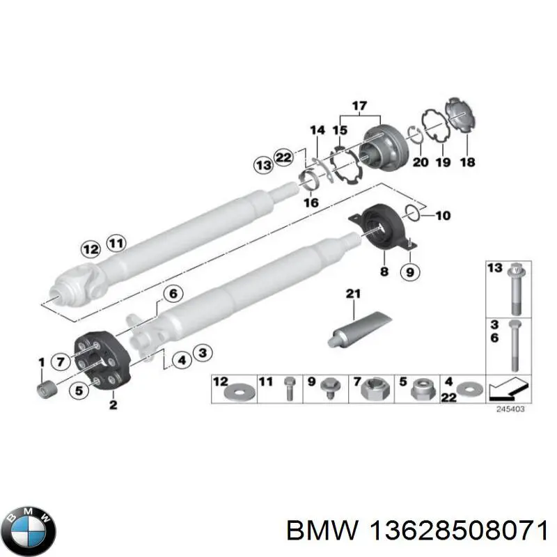 13628508071 BMW sensor de temperatura, gas de escape, antes de catalizador