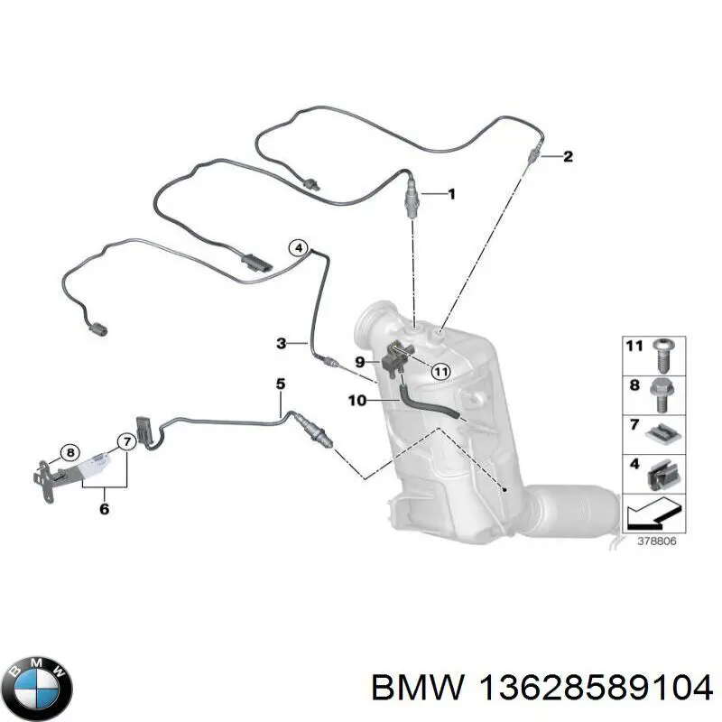 Sonda lambda post catalizador BMW 13628589104