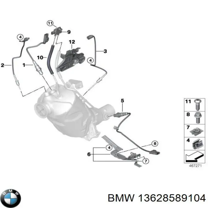 Comprar 13628589104 BMW Sonda lambda de oxígeno posterior al catalizador