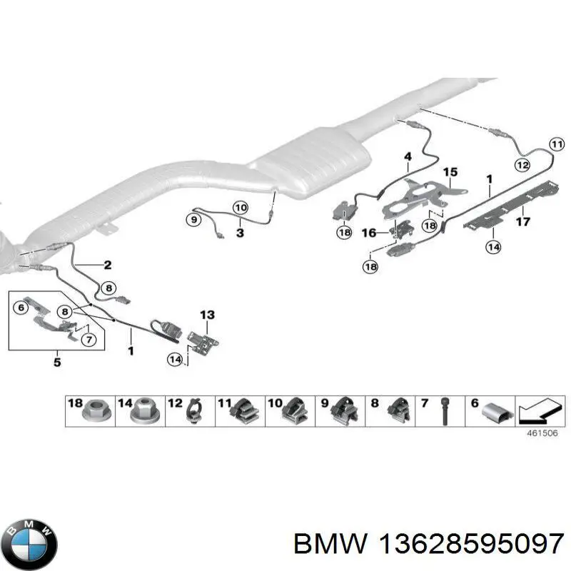Sensor de temperatura de gases de escape antes del catalizador BMW 13628595097 precio, desde 105,01 EUR