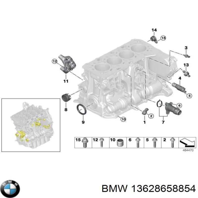 Junta de tapa del tubo de llenado de aceite 13628658854 BMW