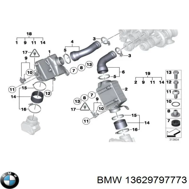 13629797773 BMW sensor de presion del colector de admision