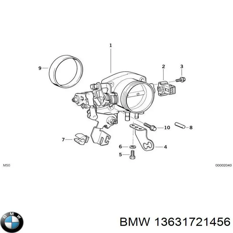 Sensor, posición mariposa BMW 13631721456