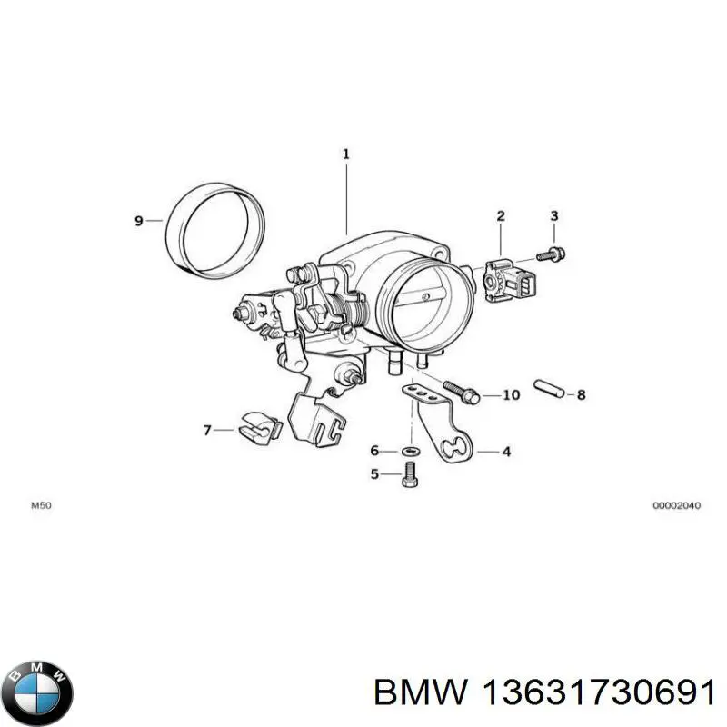 13631730691 BMW sensor, posición mariposa