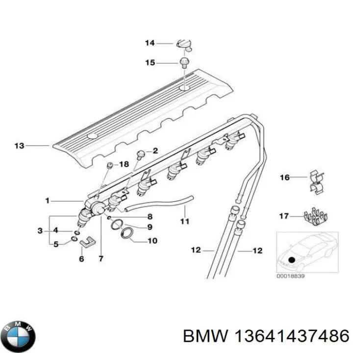 13641437486 BMW junta de inyectores
