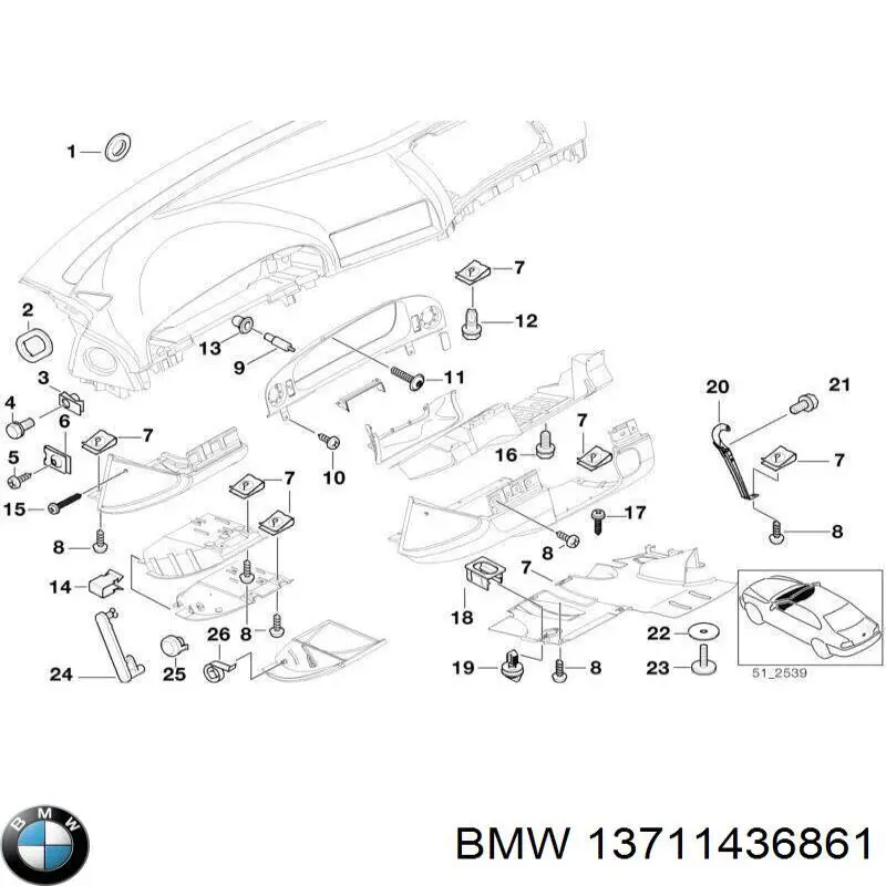 13711436861 BMW Entrada del filtro de aire