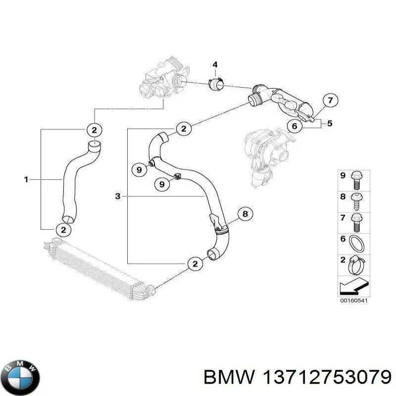 Manguera del intercooler BMW 13712753079 precio, desde 59,10 EUR