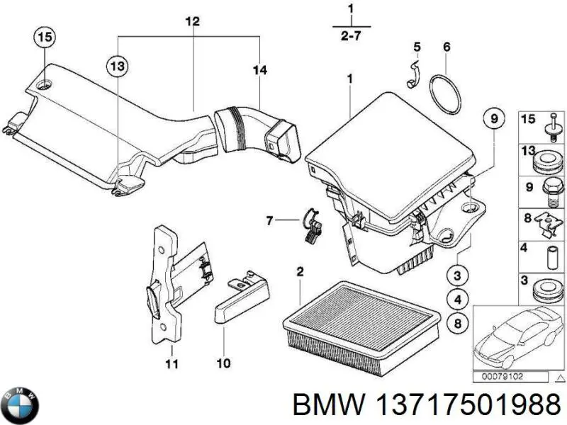 Comprar 13717501988 BMW Entrada del filtro de aire