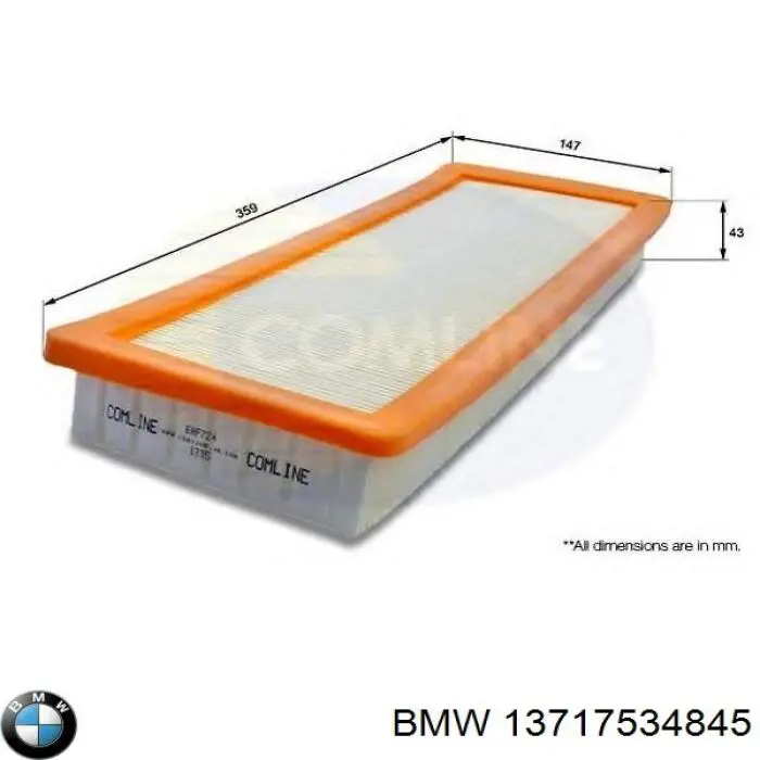 13717534845 BMW filtro de aire