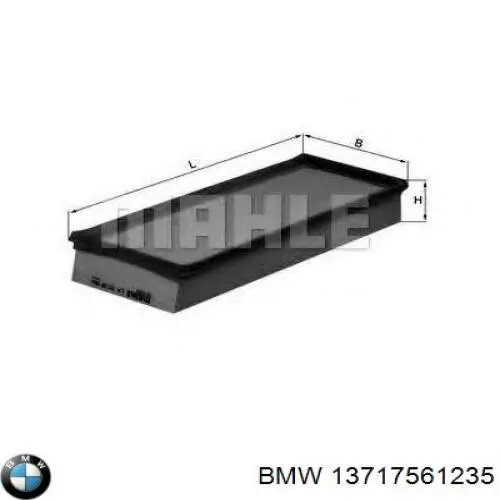 El filtro de aire BMW 13717561235 precio, desde 13,46 EUR