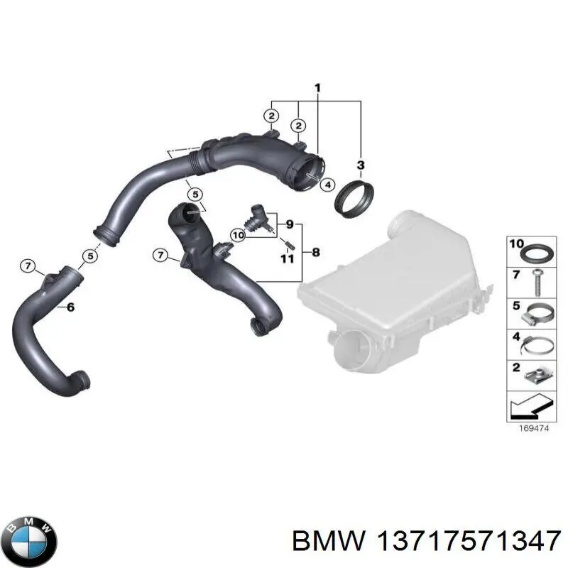 13717571347 BMW tubo de aire