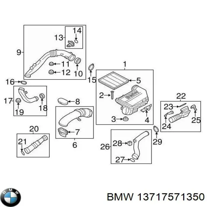 Manguera del intercooler BMW 13717571350 precio, desde 32,48 EUR
