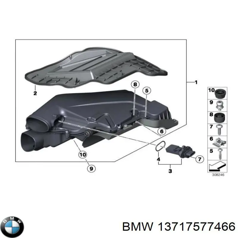 13717577466 BMW casco de filtro de aire