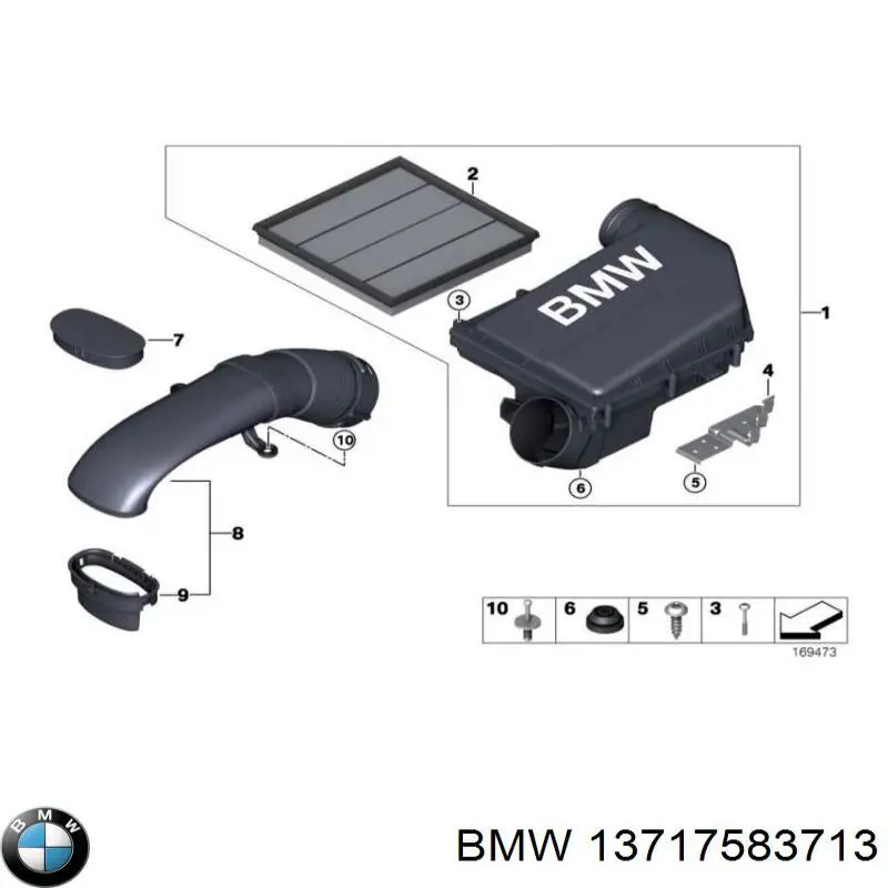 13717583713 BMW casco de filtro de aire