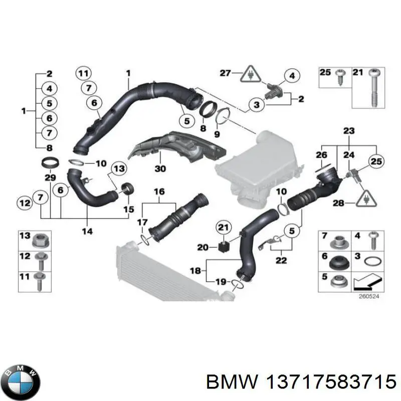 13717583715 BMW casco de filtro de aire