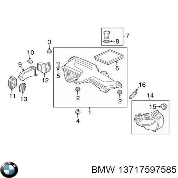 Comprar 13717597585 BMW Tubo flexible de aspiración