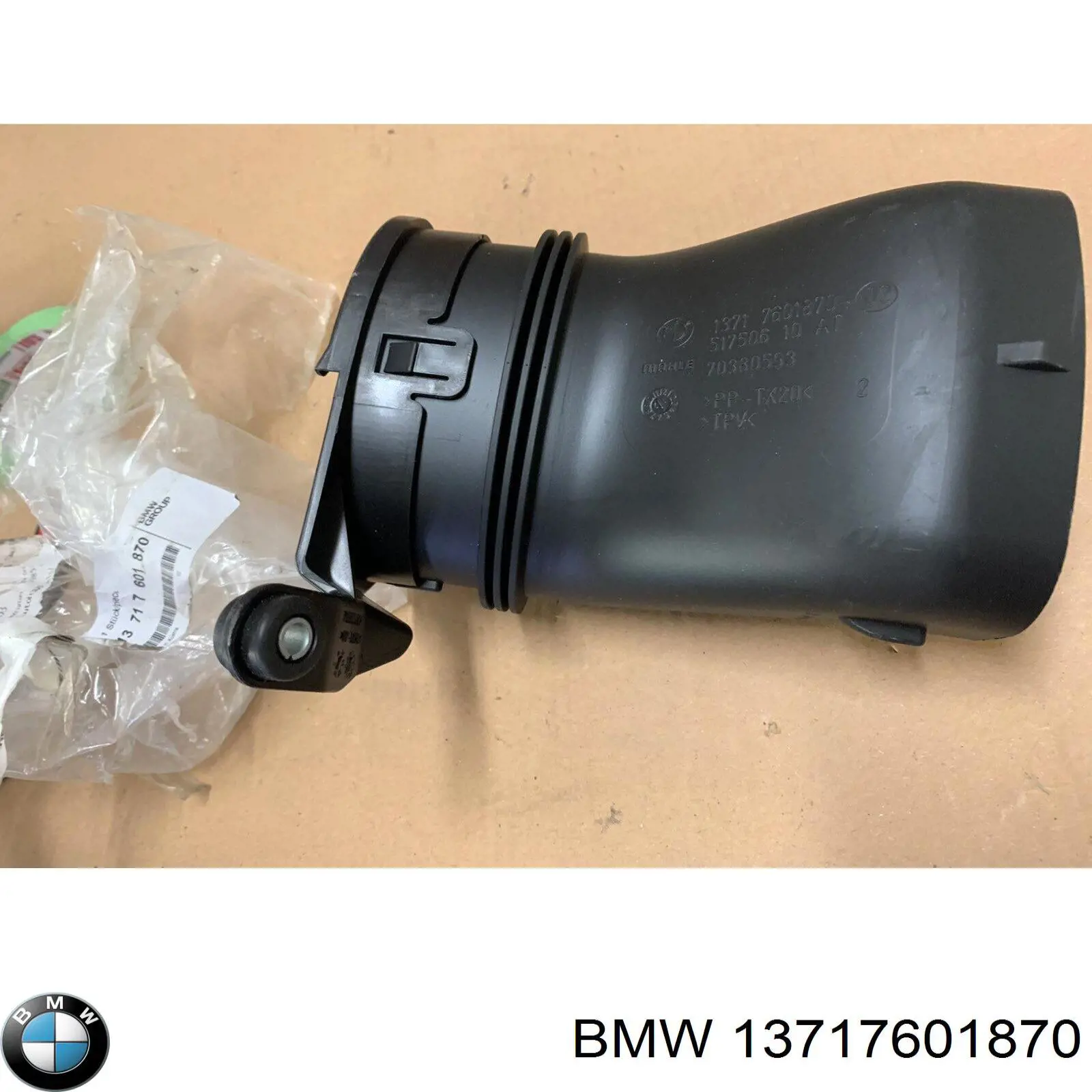 13717601870 BMW tubo flexible de aspiración, entrada del filtro de aire