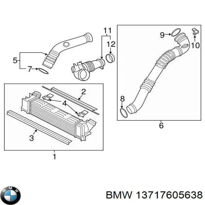 Comprar 13717605638 BMW Tubo intercooler