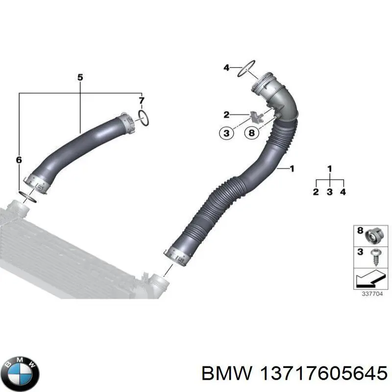 13717605645 BMW junta, tapa de tubo de llenado de aceite