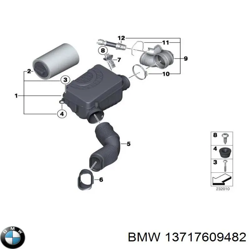 Comprar 13717609482 BMW Caja del filtro de aire