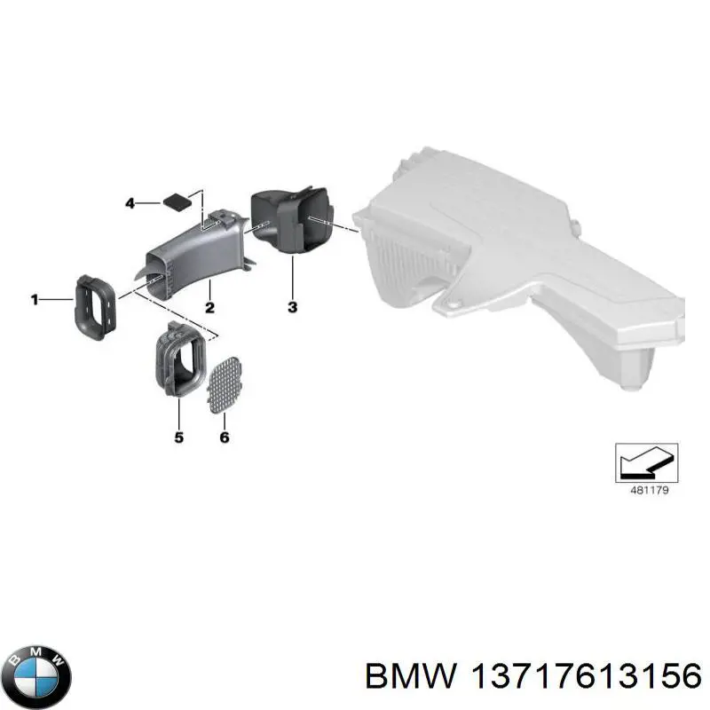 13717613156 BMW Entrada del filtro de aire