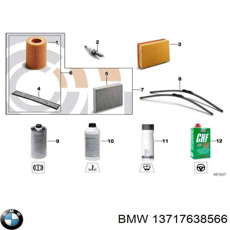 13717638566 BMW filtro de aire