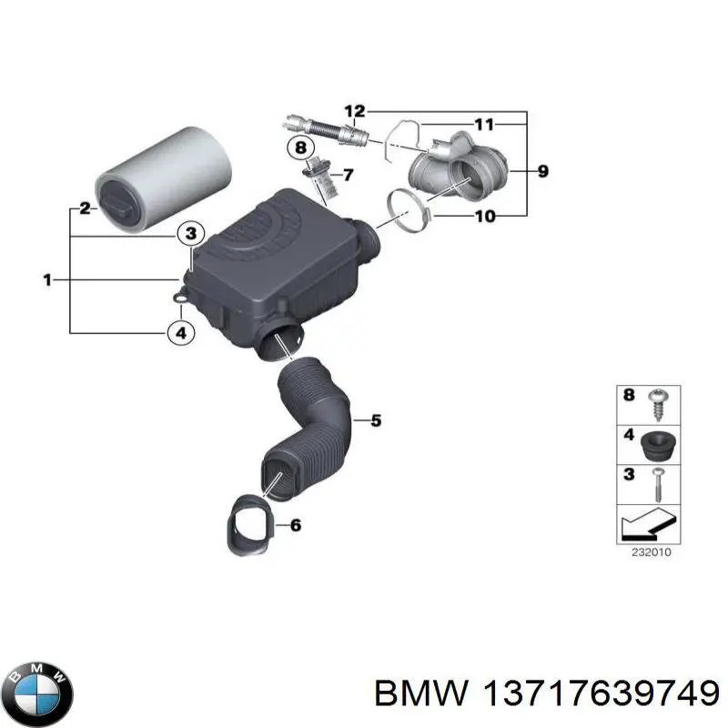 Comprar 13717639749 BMW Caja del filtro de aire