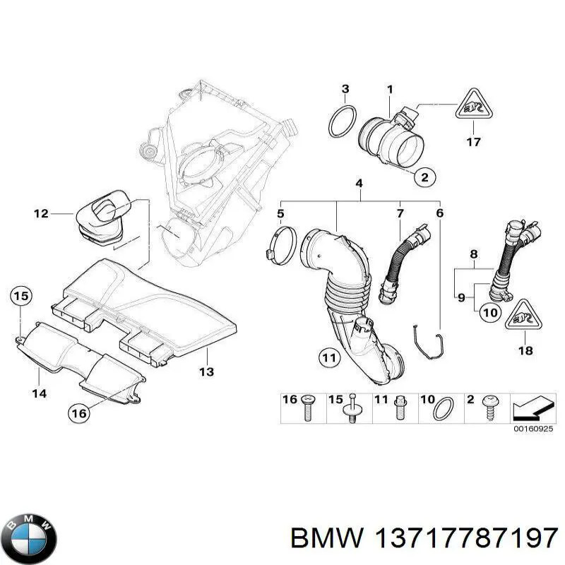 Comprar 13717787197 BMW Junta tórica del tubo del intercooler