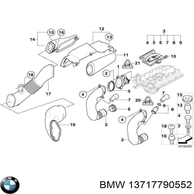 13717787862 BMW manguito, alimentación de aire