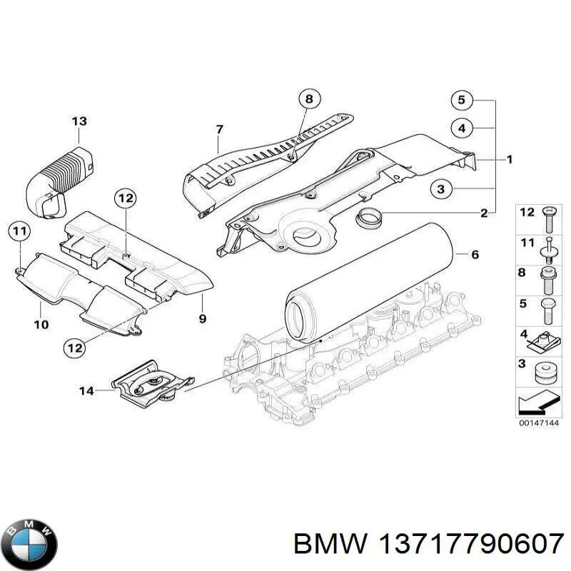 13717790607 BMW manguito, alimentación de aire