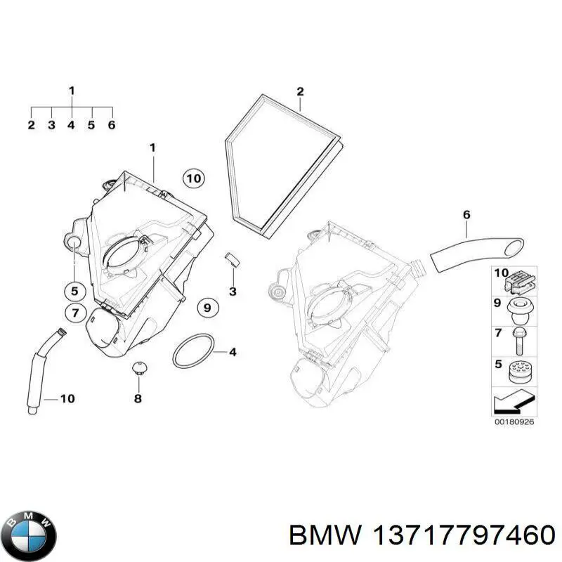 Caja del filtro de aire BMW 1 (E81, E87)