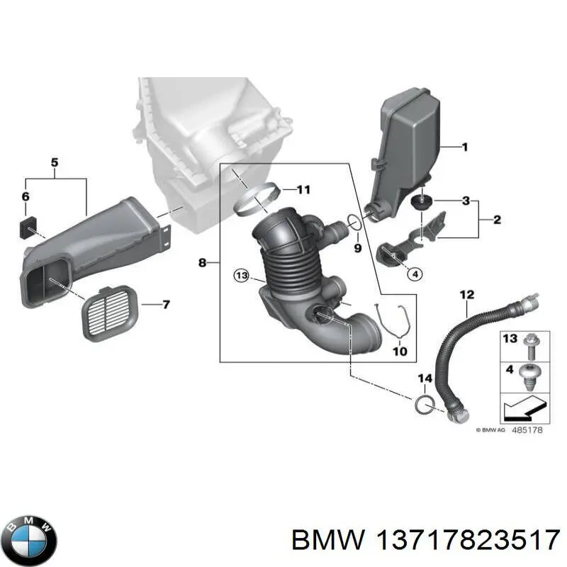 Tubo de ventilación del cárter 2380215 Metzger