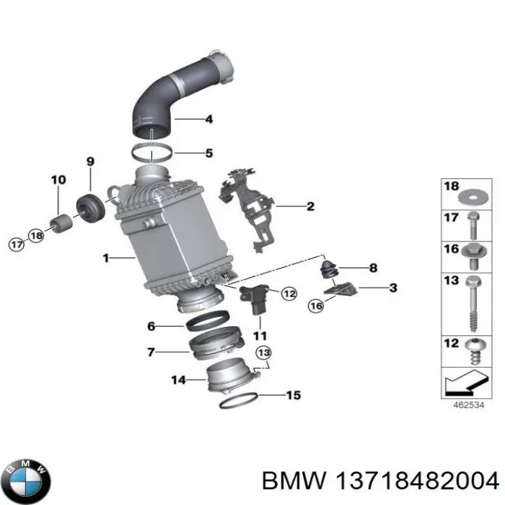 Comprar 13718482004 BMW Tubo intercooler