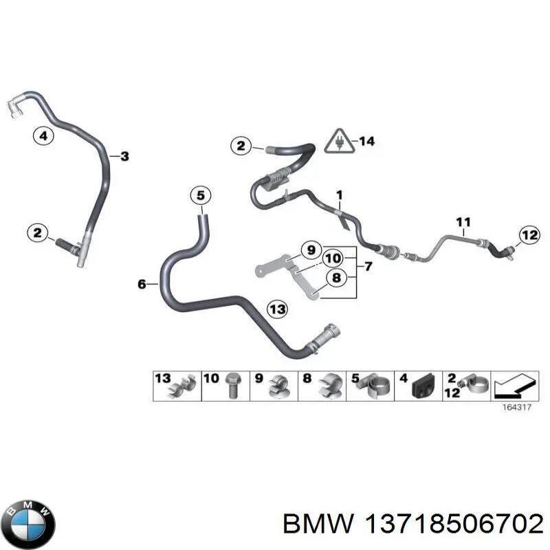 13718506702 BMW manguito, alimentación de aire