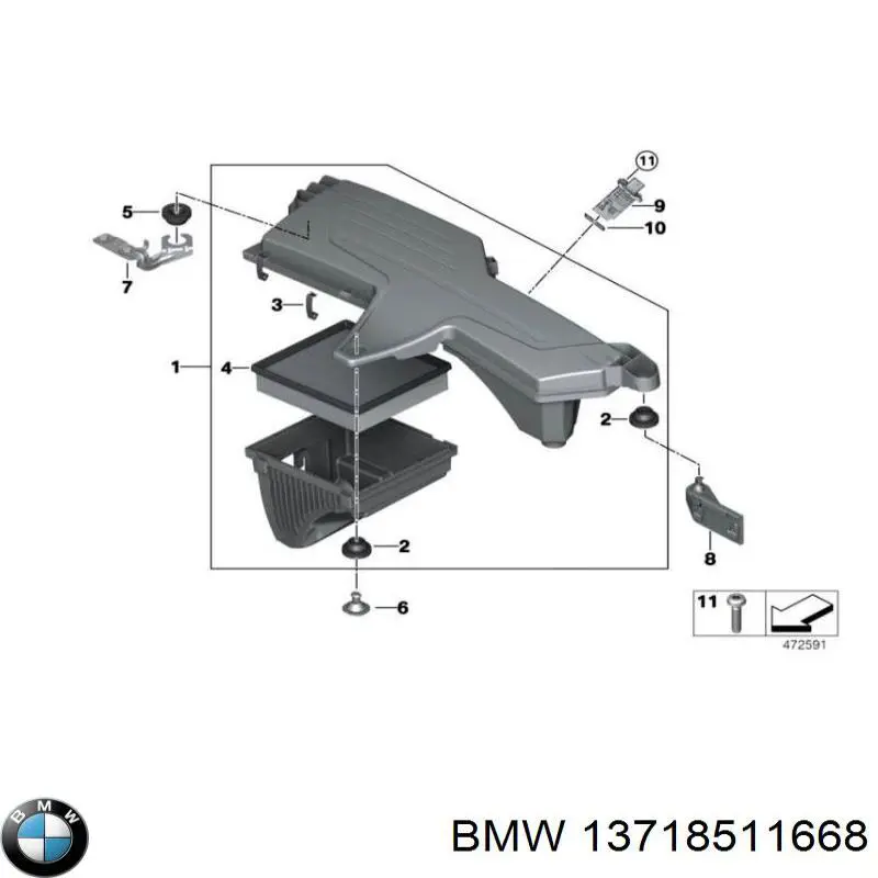 Filtro de aire 13718511668 BMW