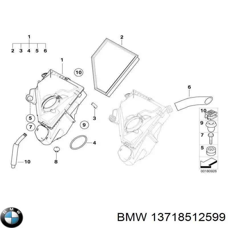 Caja del filtro de aire BMW 13718512599 precio, desde 98,74 EUR