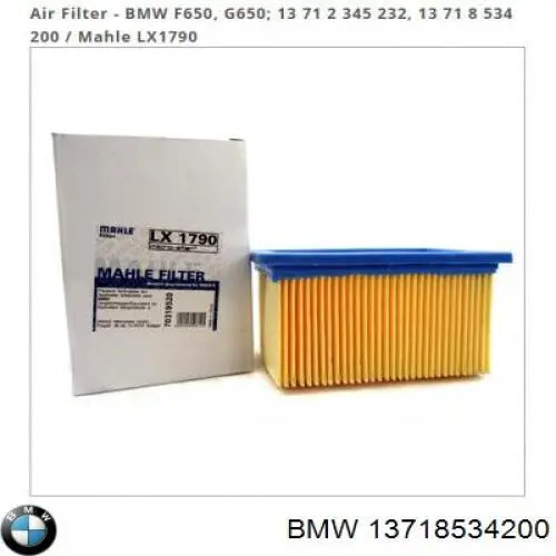 13718534200 BMW filtro de aire